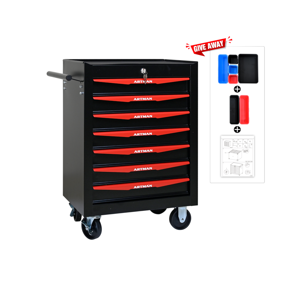 7-Drawer Mobile Tool Storage Cabinet SC011_4Dock